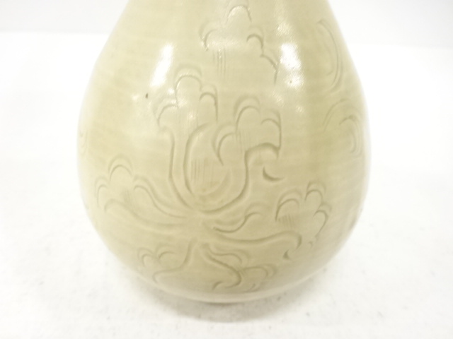  花唐草文　徳利花入(無地箱付)